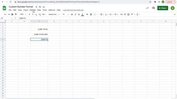 CUSTOM NUMBER FORMATTING OF MILLIONS IN GOOGLE SHEETS