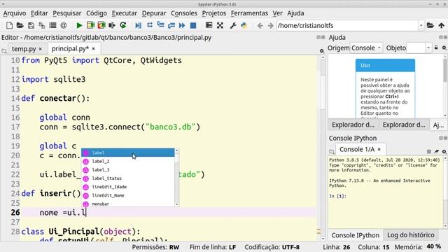 Qt Tutorial - SQLite (banco de dados) e Python - Professor Cristiano Silva смотреть онлайн