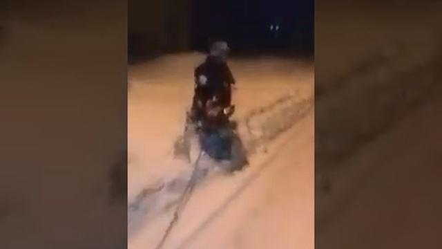 Снегокат из электро квадроцикла детского смотреть онлайн