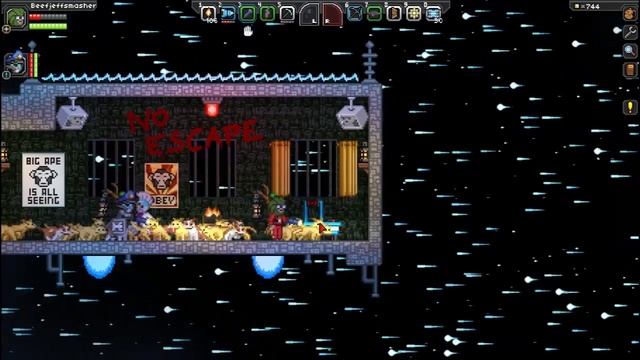 Starbound Co-op (Part 17 - Customizable Ship & Dog Meteor Shower) смотреть онлайн