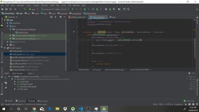 Android Studio (Kotlin) move a view on touch move using ViewPropertyAnimator and OnTouchListener смотреть онлайн