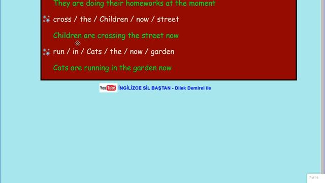 PRESENT CONTINUOUS TENSE 6. Sınıf 3. Ünite ve 9. Ünite смотреть онлайн