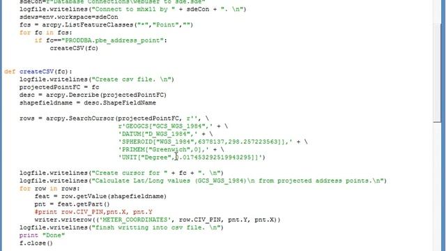 create CSV file From ArcSDE Featureclass By Python Script смотреть онлайн