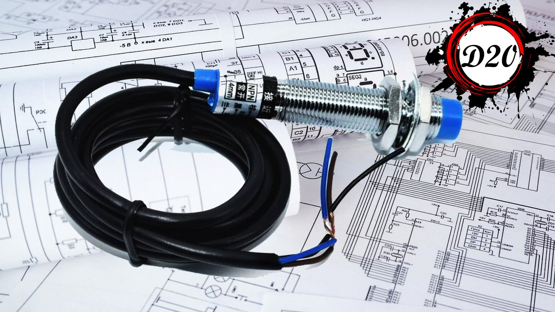 Китайский индуктивный датчик приближения LJ12A3-4-Z/BX NPN NO. смотреть онлайн