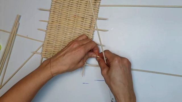 Плетеное прямоугольное дно корзинки Мастер класс DYI