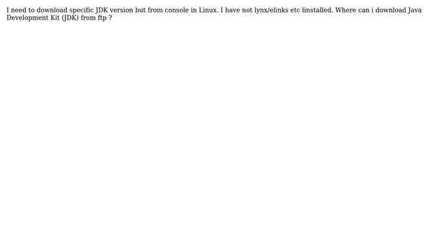 Java Development Kit (JDK) from ftp? смотреть онлайн