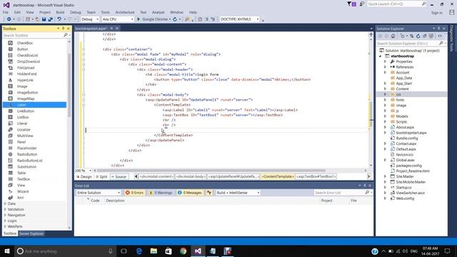 How to create bootstrap popup window in asp net || visual sudio 2015 #bootstrap tutorials 9 смотреть онлайн