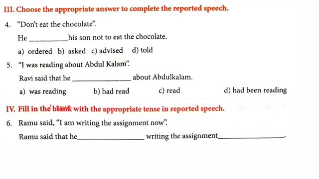 7th Standard English || Bridge Course Workbook Answers Unit-2 Worksheet-18 Direct & Reported Speech смотреть онлайн