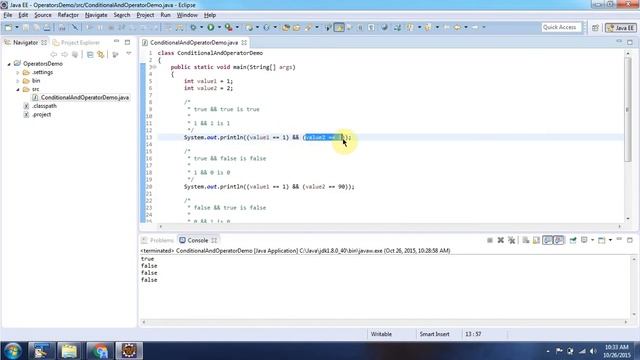 Java Conditional-And Operator | Java Tutorial смотреть онлайн