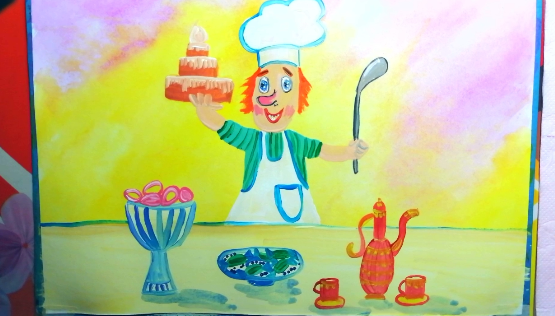 Как нарисовать веселого поварёнка. смотреть онлайн