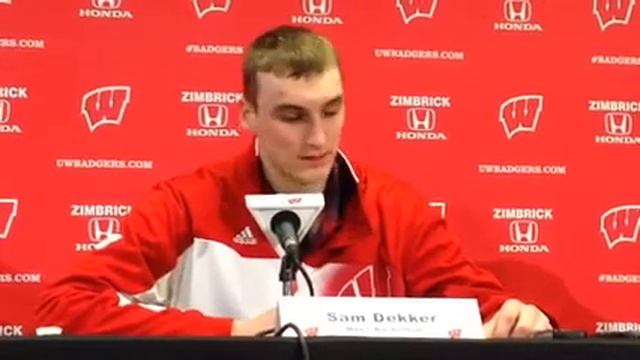 Video: UW's Sam Dekker on hitting a big 3-pointer after starting 0-for-9 смотреть онлайн