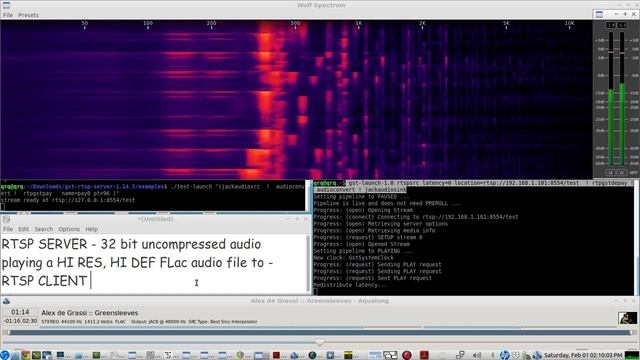 RTSP SERVER::CLIENT - 32 bit PCM uncompressed audio using Gstreamer's RTPGSTPAY rtpgstdepay смотреть онлайн