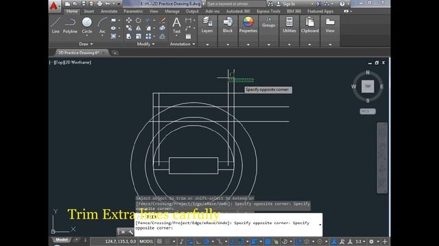 AutoCAD 2D Practice Drawing 7 смотреть онлайн