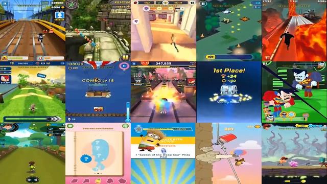 Subway Surfers 2018 New York VS Temple Run 2 Miraculous Ladybug PJ Masks Mr Bean Sonic Dash смотреть онлайн