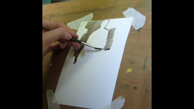 Ученики рисуют на удалёнке. Силуэт фигуры человека. Акварель. смотреть онлайн