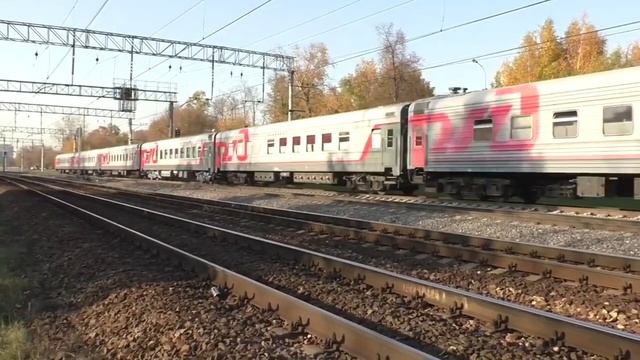 Электровоз ЧС2К-934 (ТЧЭ-10) с пассажирским поездом №382Я Москва - Грозный.