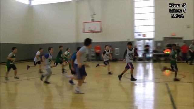 Fast Break Basketball 5th Grade Championship Game Lakers vs 76ers East Brunswick смотреть онлайн