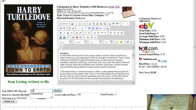 1of3 Barcode Scanner Inventory Listing Demo PHP Ebay Bookhound Books смотреть онлайн