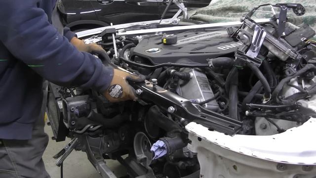 BMW F06. Front end restore. Ремонт переда. смотреть онлайн
