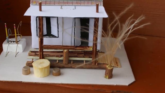 Домик из картона и прутьев / House made of cardboard and twigs (DIY) смотреть онлайн