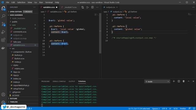 Переменные Sass и Как переключать темы с CSS и JavaScript в React приложении? смотреть онлайн