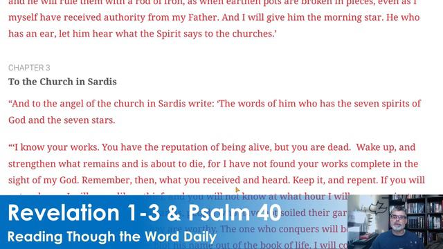 Revelation 1-3 & Psalm 40 смотреть онлайн