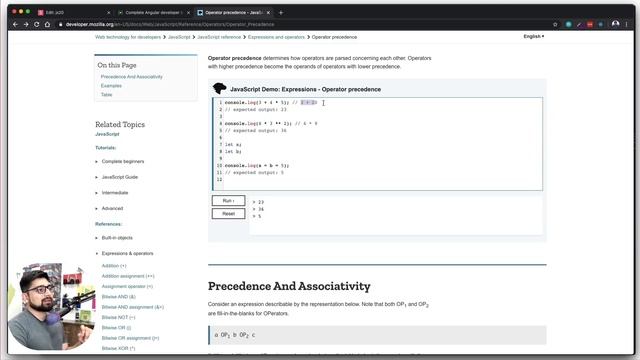 Type and Operator precedence in javascript смотреть онлайн