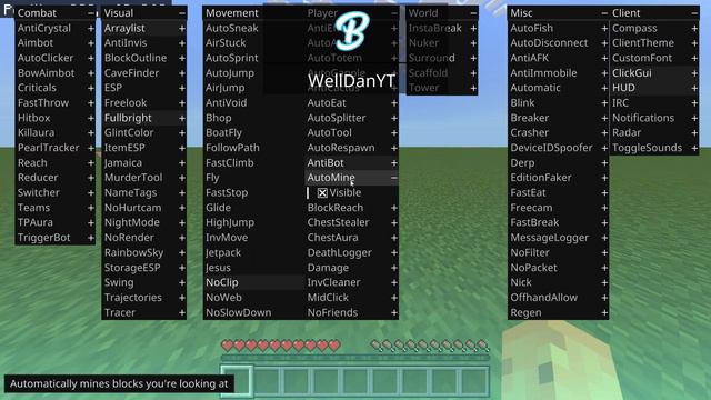 Minecraft Bedrock Edition 1.20.60 Hack Client: Borion