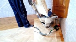 Шлифовка паркета по Русски.