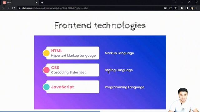 00. Frontend Dasturlash Asoslari (Kirish) || O'zbek tilida || Muhammadnozim Anvarbekov смотреть онлайн