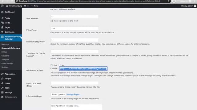 iCal Export (.ics) - Advanced Booking Calendar for WordPress смотреть онлайн