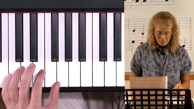 Beginner piano lesson - children's song "Are You Sleeping" смотреть онлайн