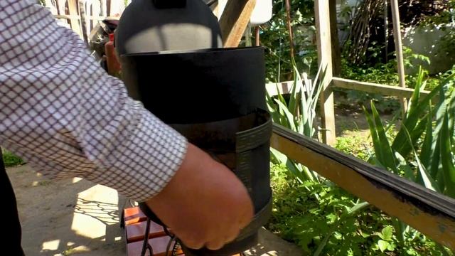 Смокер из баллона - своими руками. Коптильня из газового баллона. Печь для казана. смотреть онлайн