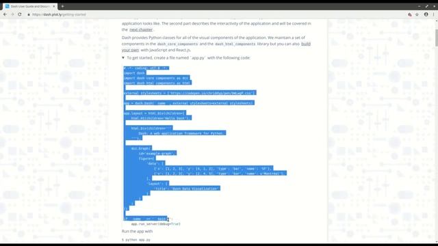 Plotly Dash-Python Framework for Building Applications-First Example App смотреть онлайн