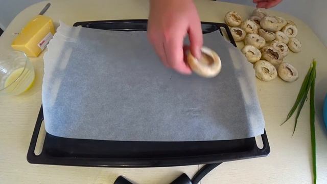 Фаршированные шампиньоны в духовке смотреть онлайн