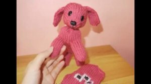 Вязание игрушек - собачка спицами из мультфильма 'Варежка'