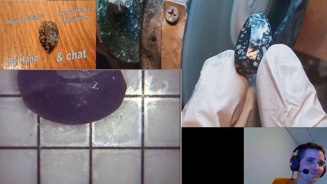 How to cut gems by hand! Snowflake Obsidian смотреть онлайн