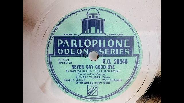 Never Say Goodbye - Richard Tauber (1946) From "The Lisbon Story" Outtakes смотреть онлайн