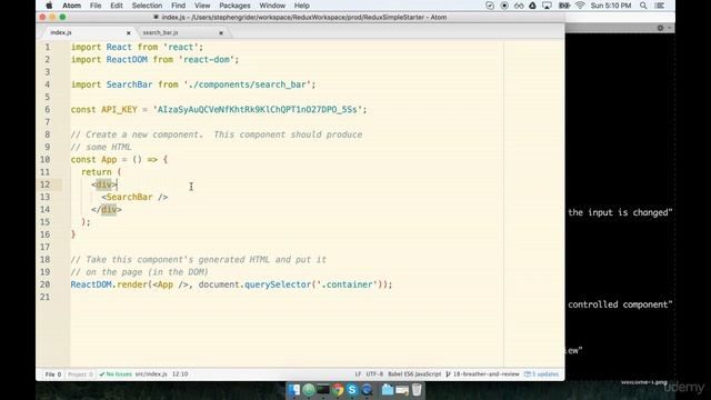 Breather and Review [0.19]An Intro to React [Modern React with Redux 2020] смотреть онлайн
