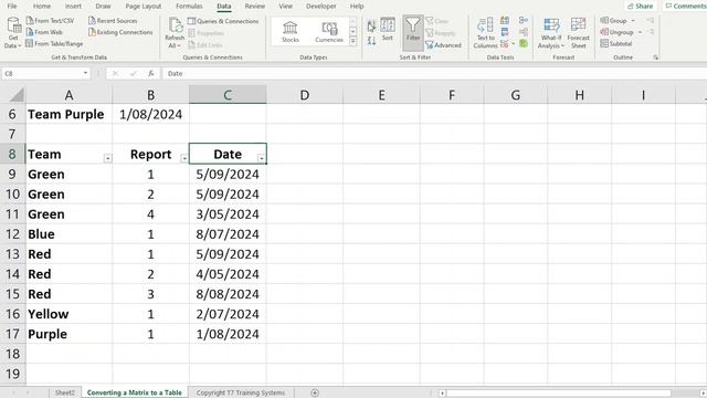 Convert Excel Matrix Data to 3-Column List Table Vector - How to transform unpivot make long, melt смотреть онлайн