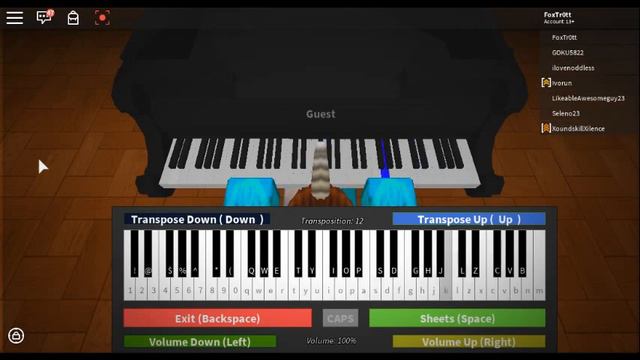 (Roblox Virtual Piano) Ruth B Lost Boy /Cover смотреть онлайн