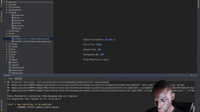 9 - Generate your tables using yii2 migrations смотреть онлайн