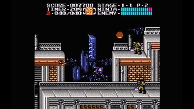Super Nintendo (Snes) 16-bit Ninja Gaiden 2 part The Dark Sword of Chaos Act 1