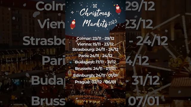 The Christmas Market dates in Europe for 2023 ❤️ #christmas #christmasmarket #christmas2023 #europe смотреть онлайн