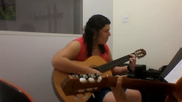 Aula de violão - aluna Marilene смотреть онлайн