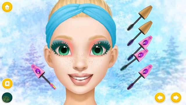 Веселая детская игра по уходу за девочками - Салон макияжа Princess Gloria - Замороженные игры для смотреть онлайн