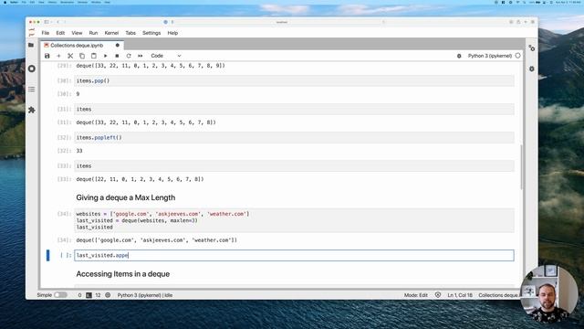 Python Collections Library deque - Intermediate Python Tutorial смотреть онлайн