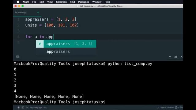 Python List Comprehensions смотреть онлайн