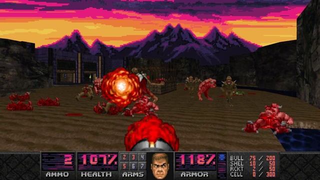 Doom II: Ancient Aliens (Ultra Violence 100%) Walkthrough (MAP01: The Ancient Navajo Wolf Warp) смотреть онлайн