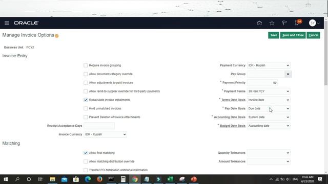 Oracle Fusion PTP Part 18 Payables Setup Manage Invoice Options смотреть онлайн